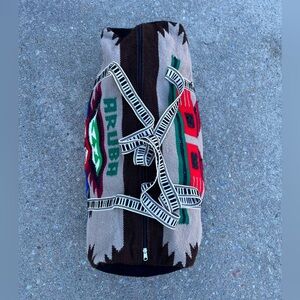 Vintage Wool Geometric Aruba Duffle Bag - Hobo Boho Hippie